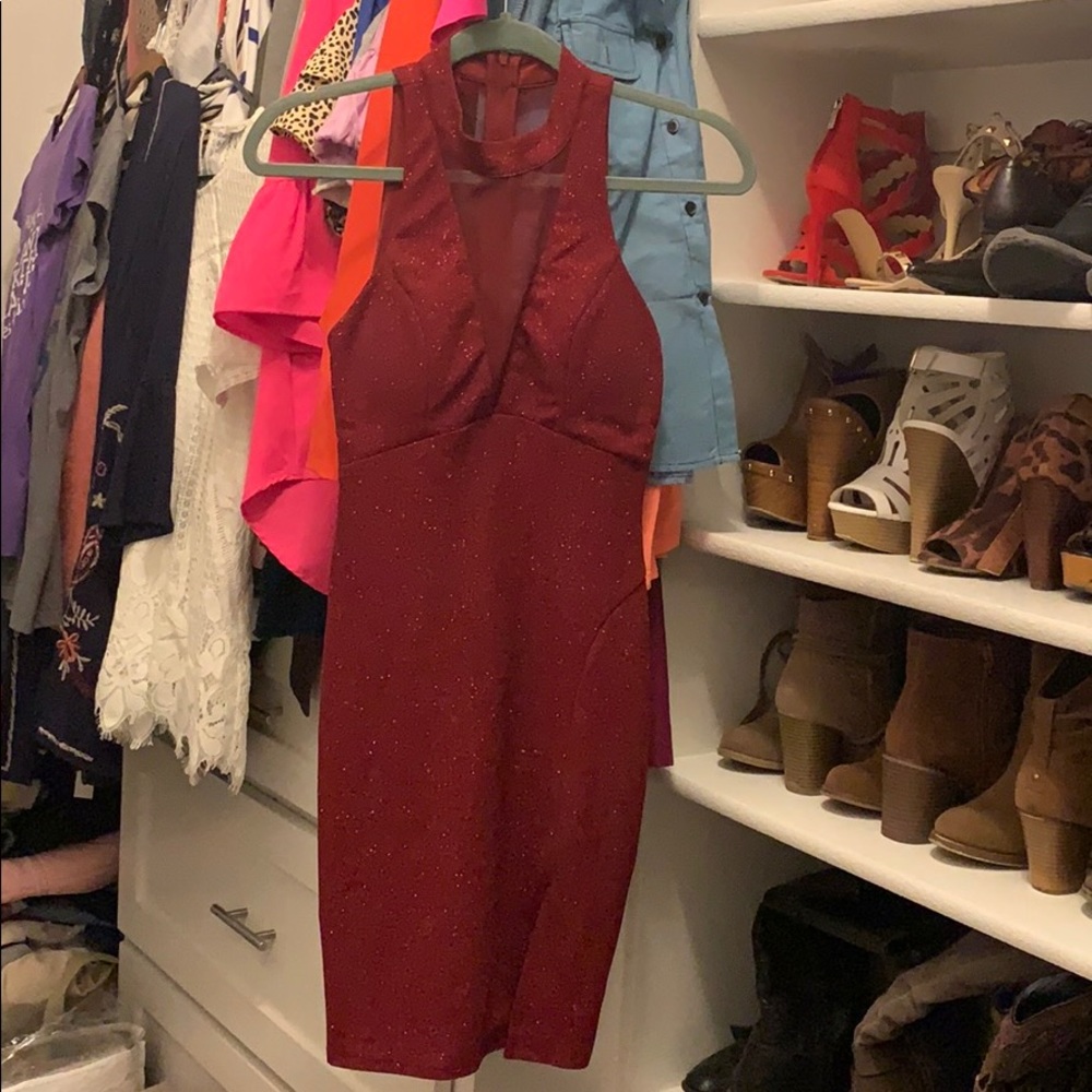 Sexy Burgundy Dress